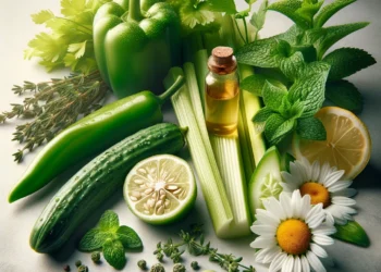 ingredients of luteolin, with no additional elements or background distractions.