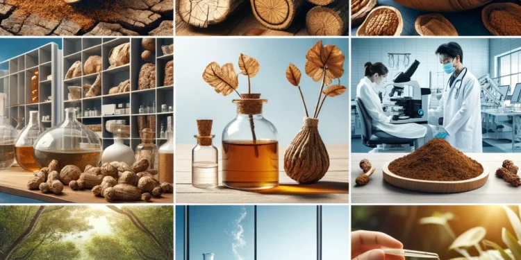 variety of uses of Amur cork bark in traditional and modern settings.